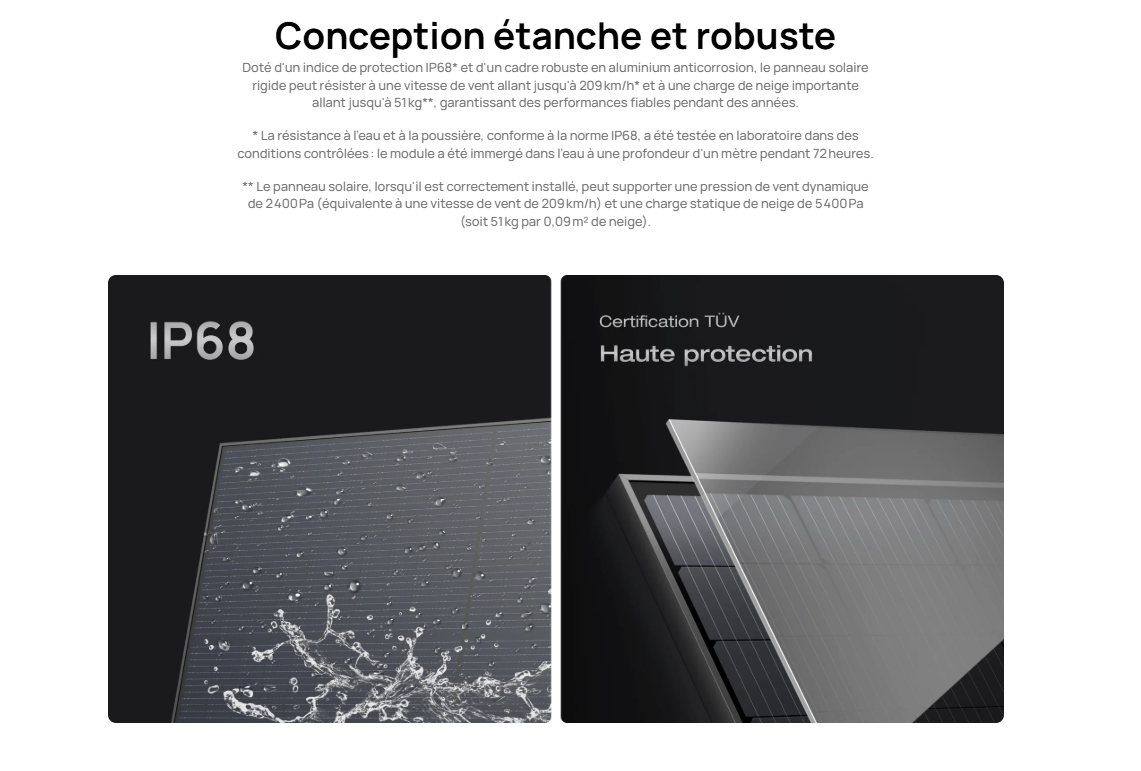 panneau solaire rigide ecoflow 450W